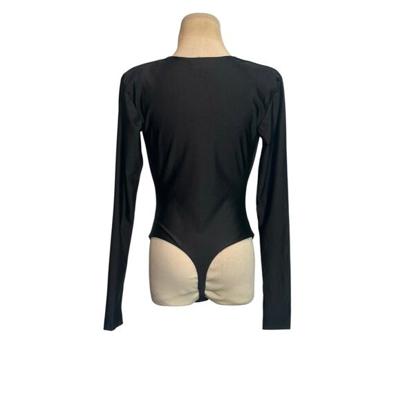 And Now This black long sleeves cowl neck bodysuit size XS - Picture 12 of 14